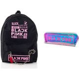 Alp Collection Bybag Siyah Blackpink Piercing Sırt Okul Çantası ve Kalemlik Ikili Set
