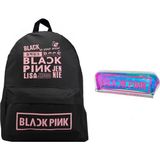 Alp Collection Bybag Siyah Blackpink Sırt Okul Çantası ve Hologram Kalemlik Ikili Set