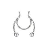 Alp Collection Gri Fake Sahte Septum Sıkıştırmalı Geçmeli Piercing