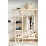 Alp Design hgalpdesing Açık Gardırop Elbise Askılığı 96*150*30 - Ahşap