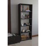 Alpa Ev Mobilya 5 Raflı Kitaplık Dekoratif Çok Amaçlı Düzenleyici Raf 150 cm Salon Çalışma Odası Raf - Antrasit