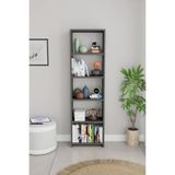 alpa ev mobilya Ahşap 5 Raflı 150 Cm Çok Amaçlı Açık Kitaplık Dekoratif Salon Rafı Düzenleyici Ve Organizer