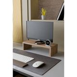 Alpa Ev Mobilya Ergonomik Masaüstü Monitör Yükseltici ve Klavye Saklama Standı - Masa Üstü Düzenleyici Raf 45X20X11 cm - Atlantik Çam