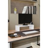Alpa Ev Mobilya Ergonomik Masaüstü Monitör Yükseltici ve Klavye Saklama Standı - Masa Üstü Düzenleyici Raf 45X20X11 cm - Beyaz