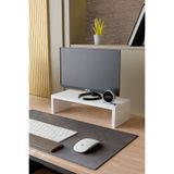 Alpa Ev Mobilya Ergonomik Masaüstü Monitör Yükseltici ve Klavye Saklama Standı - Masa Üstü Düzenleyici Raf 45X20X11 cm