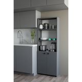 alpa ev mobilya Kapaklı Çok Amaçlı Mutfak Dolabı 150x50x22 cm - Raflı Erzak Dolabı Modern Depolama Ünitesi