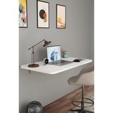 Alpa Ev Mobilya Katlanabilir Duvara Monte Masa - 50X90 cm Ofis, Ev Çalışma Masası - 50 x 90 cm - Beyaz