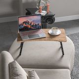 Alpa Ev Mobilya Katlanabilir Yatak ve Koltuk Üstü Laptop Sehpası - Pratik Kahvaltı ve Çalışma Masası - 60*32 - Ceviz