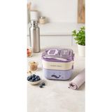 Alpa Store Fixpoint 1300 ml Double Lunch Box Paslanmaz Çelik 2 Katlı Beslenme Yemek Kabı Çatal Kaşık Yemek Kutusu Sefer Tası - Mavi