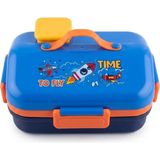 Alpa Store Fixpoint 800 ml Lunch Box Paslanmaz Çelik Beslenme Yemek Kabı Ev Modeli Kaşık Yemek Kutusu Sefer Tası Beslenme Örtüsü Hediyeli - Lacivert