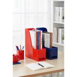 Alpa Store Mg 101 2'li Set A4 Demonte Plastik Dikey Magazinlik Klasör Arşiv Kutusu Organizer Saklama Depolama - Kırmızı - Lacivert