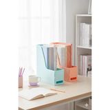 Alpa Store Mg 101 2'li Set A4 Demonte Plastik Dikey Magazinlik Klasör Arşiv Kutusu Organizer Saklama Depolama - Pastel Mavi - Pastel Turuncu