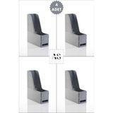 Alpa Store Ops Mg 101 Magazinlik 4'lü Set A4 Demonte Plastik Dikey Klasör Arşiv Kutusu Organizer Saklama - Gri