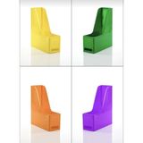 Alpa Store Ops Mg 101 Magazinlik 4'lü Set A4 Demonte Plastik Dikey Klasör Arşiv Kutusu Organizer Saklama - Neon