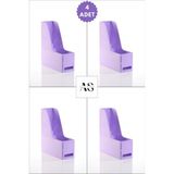 Alpa Store Ops Mg 101 Magazinlik 4'lü Set A4 Demonte Plastik Dikey Klasör Arşiv Kutusu Organizer Saklama - Pastel Mor