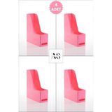 Alpa Store Ops Mg 101 Magazinlik 4'lü Set A4 Demonte Plastik Dikey Klasör Arşiv Kutusu Organizer Saklama - Pastel Pembe