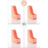 Alpa Store Ops Mg 101 Magazinlik 4'lü Set A4 Demonte Plastik Dikey Klasör Arşiv Kutusu Organizer Saklama - Pastel Turuncu