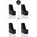 Alpa Store Ops Mg 101 Magazinlik 4'lü Set A4 Demonte Plastik Dikey Klasör Arşiv Kutusu Organizer Saklama - Siyah