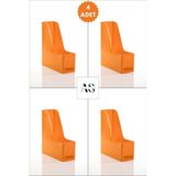 Alpa Store Ops Mg 101 Magazinlik 4'lü Set A4 Demonte Plastik Dikey Klasör Arşiv Kutusu Organizer Saklama - Turuncu