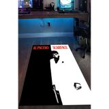 Alpacarpet Kaymaz Taban Makinede Yıkanabilir Dizi Film Poster Desenli Oyuncu Gamer Genç Odası Halısı