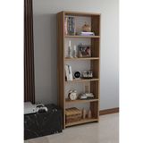 alpaevmobilya 5 Raflı Kitaplık Dekoratif Çok Amaçlı Düzenleyici Raf 150 cm Salon Çalışma Odası Raf
