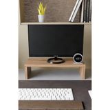 alpaevmobilya Ergonomik Masaüstü Monitör Yükseltici Ve Klavye Saklama Standı - Masa Üstü Düzenleyici Raf 45x20x11 cm