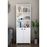 alpaevmobilya Kapaklı Çok Amaçlı Salon Dolabı 150x50x22 cm Raflı Kitaplık Dekoratif Depolama Ünitesi