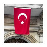 Alpaka 120X180 cm Yıkanabilir Kumaş Türk Bayrağı Tek Parça Kırmızı Renkli