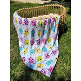 Alpar Tekstil 120x120 cm Baykuş Bambu Müslin Örtü Battaniye