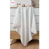 Alpar Tekstil Peluş Welsoft kışlık-Baharlık Çift Taraflı katlı kız-erkek Bebek Battaniyesi MAVİ/ÇİZGİLİ
