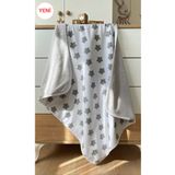 Alpar Tekstil Peluş Welsoft kışlık-Baharlık Çift Taraflı katlı kız-erkek Bebek Battaniyesi YILDIZLI