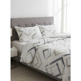 Alpateks Home %100 Pamuklu Flanel Pazen Kumaş Çift Kişilik Nevresim Takımı - Gri - 200 x 220 cm