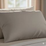 Alpateks Home %100 Pamuklu Saten 55X75CM Büyük Boy Yastık Kılıfı 2 Adet (Fermuarlı) - Gri