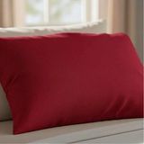 Alpateks Home %100 Pamuklu Saten 55X75CM Büyük Boy Yastık Kılıfı 2 Adet (Fermuarlı) - Kırmızı