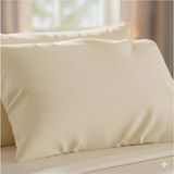 Alpateks Home %100 Pamuklu Saten 55X75CM Büyük Boy Yastık Kılıfı 2 Adet (Fermuarlı) - Krem