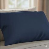 Alpateks Home %100 Pamuklu Saten 55X75CM Büyük Boy Yastık Kılıfı 2 Adet (Fermuarlı) - Lacivert
