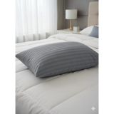 Alpateks Home Orta Boy 40X60CM %100PAMUKLU Saten Yastık Kılıfı 2'li Gizli Fermuarlı - Gri