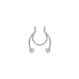 AlpCollection Gri Fake Sahte Septum Sıkıştırmalı Geçmeli Piercing