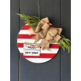 Alpdesign Christmas Kapı Süsü 30cm Yılbaşı Konsept beyaz - kırmızı - yeşil