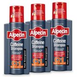 Alpecin Kafeinli C1 3x250 ml Saç Dökülmesi Güçlü Saçlar için Enerji Verici Erkekler için Doğal Saç Uzatma Şampuanı