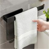 Alper Banyo Alper Siyah Lamalı Yapışkanlı Banyo Peçetelik Havluluk, Paslanmaz Çelik ve Şık Tasarım