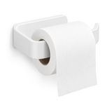 Alper Banyo Beyaz Lamalı Tuvalet Kağıtlığı, WC Kağıt Askılığı, Hem Yapışkanlı Hem Vidalı Montajlı, Açık Uç Tasarımlı Banyo Tuvalet Kağıdı Tutucu
