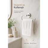 Alper Banyo Ceria Krom Solo Havluluk | Eko Model | Havlu Kağıdı Askısı | Yapışkanlı & Vidalı