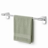Alper Banyo F1 Model Lüx Krom Paslanmaz Uzun Havlu Askısı, 40 cm, Montajlı Metal Uzun Havluluk, Parlak Krom Kaplama Banyo Aksesuarı, Duvara Vidalı Havlu Tutucu, 5 Yıl Garantili