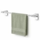 Alper Banyo F1 Model Lüx Krom Paslanmaz Uzun Havlu Askısı, 40 cm, Montajlı Metal Uzun Havluluk, Parlak Krom Kaplama Banyo Aksesuarı, Duvara Vidalı Havlu Tutucu, 5 Yıl Garantili