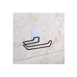 Alper Banyo Güçlü Yapışkanlı Modern Tasarım Tuvalet Kağıtlığı-Tuvalet Kağıdı Asacağı Siyah