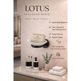 Alper Banyo Lotus Yapışkanlı Siyah Sabunluk | Plastik Tabak | Hem Yapışkanlı Hem Montajlı Ürün