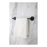 Alper Banyo Mat Siyah Yapışkanlı Uzun Havluluk