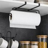 Alper Banyo Pratik Solo Havluluk Siyah, Dolap Altı Kağıt Havlu Tutucu, Delmeden Montajlı Mutfak Rulo Havluluk, Askılı Metal Düzenleyici