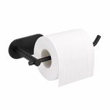 Alper Banyo Premium Mat Siyah Tuvalet Kağıtlığı, Yapışkanlı Tuvalet Kağıdı Askısı, Paslanmaz Çelik WC Kağıt Havluluk, Delmeden Kolay Montaj, Modern Banyo Aksesuarı, 5 Yıl Garantili
